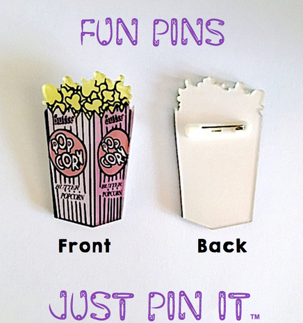 POPCORN ACRYLIC PIN | PATCHES AND PINS | FUN PINS | COOL PINS