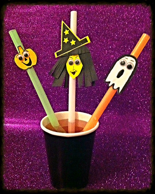 DIY Halloween Straw Toppers  Halloween diy, Halloween straws